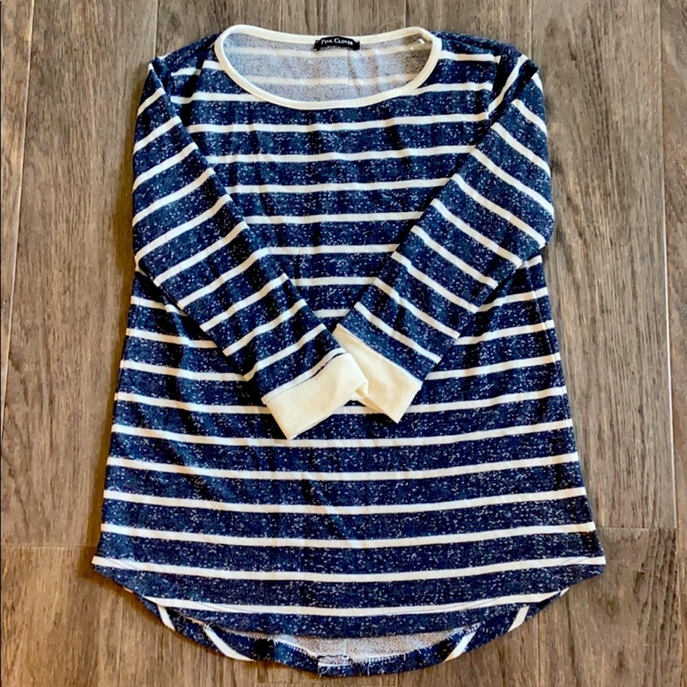 Cute Navy & Cream Tee